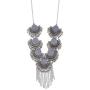 Efulgenz Boho Indian Tribal Gypsy Oxidized Silver Vintage Retro Pendant Tassel Chain Necklace Jewelry
