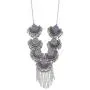 Efulgenz Boho Indian Tribal Gypsy Oxidized Silver Vintage Retro Pendant Tassel Chain Necklace Jewelry
