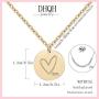 DHQH Birthday Gifts for Girls Necklace Gold Pendant Birthday Necklace Heart Necklace Teenage Girls Gifts Minimalist with Number 10th,15th,18th,20th