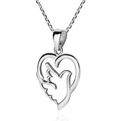 AeraVida Holy Spirit Dove of Love and Peace .925 Sterling Silver Pendant Necklace