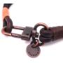 Mens Wide Craftman Leather Bracelet Handcrafted in USA - Dark Brown