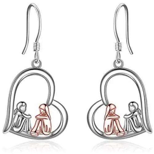 925 Sterling Silver Friendship Bis Sis Lit Sis Sister Heart Dangle Earrings Birtthday Christmas Jewelry Gifts for Best Friend Sister Female Classmates Women 925 Sterling Silver Friendship Bis Sis Lit Sis Sister Heart Dangle Earrings Birtthday Christmas Jewelry Gifts for Best Friend Sister Female Classmates Women