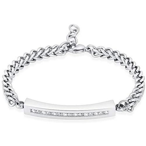 zeqingjw Crystal Cremation Jewelry Bracelet for Ashes for Women Stainless Steel Adjustable Urn Bangles for Ashes Memorial Keepsake Jewelry Ashes Bracelet