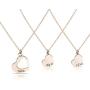 G-Ahora Big Sis Middle Sis Little Sis Jewelry Necklace Set of 2 3 Sisters Gift Best Friend Necklace