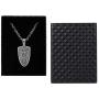 VENICEBEE Archangel St. Michael Saint Medal Cross Shield Sword Angel Guardian Protection Orthodox Christian Mikhail Solid 925 Sterling Silver Pendant Necklace with Chain Black Pouch Polishing Cloth Gift Box