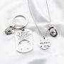 FUSTMW Firefighter Gift Keychain Necklace Matching Set Fireman Jewelry Gift for Firefighter Wife, Girlfriend, Mom, Daughter May God Protect You from Harm