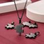FaithHeart Puzzle Matching Necklace Personalized Custom BFF Pendant Necklaces Set for Women Men Family/Team/Classmates Names Jewelry
