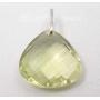 SilverStarJewel Sterling Silver Lemon Quartz tcw 8.8 Necklace Pendant 2 cm 1.6 Grams