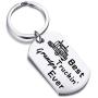 FUSTMW Trucker Grandpa Gifts Best Truckin Grandpa Ever Keychain Trucker Driver Grandpa Gifts Truck Gift for Grandpa