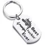 FUSTMW Trucker Grandpa Gifts Best Truckin Grandpa Ever Keychain Trucker Driver Grandpa Gifts Truck Gift for Grandpa