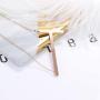 Finrezio Stainless Steel Large Initial Necklace Rose Gold Plated Big Letter Pendant Necklace for Women Mother from Alphabet 26 A-Z