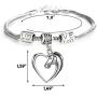 Heart Pendant Bracelet by Luvalti - Horse Heart Jewelry - Family and Friends Jewelry Gift - 10’’