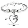 Heart Pendant Bracelet by Luvalti - Horse Heart Jewelry - Family and Friends Jewelry Gift - 10’’