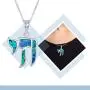 Beaux Bijoux Sterling Silver Created Blue Opal Hebrew Chai (Life) Pendant with 18'' Chain Beaux Bijoux Sterling Silver Created Blue Opal Hebrew Chai (Life) Pendant with 18'' Chain