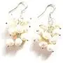 1.5'' Beautiful Asymmetrical White Freshwater Pearl Handmade Cluster Earrings 1.5'' Beautiful Asymmetrical White Freshwater Pearl Handmade Cluster Earrings