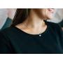 Ellena Rose Sterling Silver Opal Necklace, 925 Sterling Silver, Small Dainty Oval Opal Jewelry for Women, Gemstone Necklaces, Womens Jewelry, Simple Rose Gold Necklaces for Women