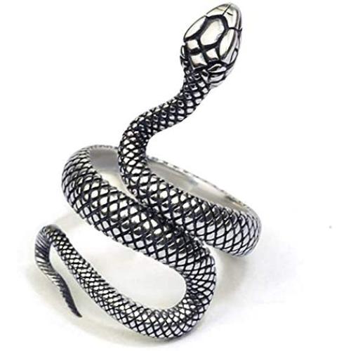 yfigo Snake Ring Animal Punk Vintage Ring for Men Women Retro Opening Adjustable Ring