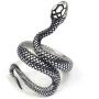 yfigo Snake Ring Animal Punk Vintage Ring for Men Women Retro Opening Adjustable Ring