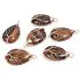Natural Gemstone Teardrop Pendant Wire Wrapped Tree of Life Necklace Healing Crystals Reiki Chakra Jewelry for Women