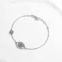 TONGZHE Blue Evil Eyes Link Bracelet Sterling Silver 925 Cubic Zirconia Chain Adjustable 7'' TONGZHE Blue Evil Eyes Link Bracelet Sterling Silver 925 Cubic Zirconia Chain Adjustable 7''