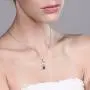 Gem Stone King 925 Sterling Silver Hourglass Pendant Necklace For Women with 0.75 Ct Emerald Dust and 18 Inch Silver Chain