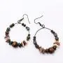 SELOVO Boho Bead Beach Drop Earrings Statement Adjustable Necklace Jewelry Set