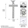 Cubic Zirconia Iced Out Initial Letter Necklace for Women Men 925 Sterling Silver Simulated Diamond Bling A to Z 26 Alphabet Pendant Necklace Bridesmaid Engagement Jewerly Gift