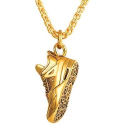U7 Sport Shoe Necklace Stainless Steel Personalised Runnig Shoe Pendant, Gift for Runner