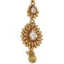 MUCH-MORE Sleek Design Gold Plated Maang Tikka for Girls & Kids & Women