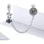 LAMOONY Safety Chain Charm 925 Sterling Silver Stopper Charm Clip Charm Lock Charm for Pandora Charm Bracelet (o) LAMOONY Safety Chain Charm 925 Sterling Silver Stopper Charm Clip Charm Lock Charm for Pandora Charm Bracelet (o)