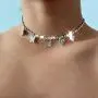 Zoestar Butterfly Choker Necklace Gorgeous Crystal Pendant Necklaces Sparkly Butterfly Chain Jewelry for Women (Silver)