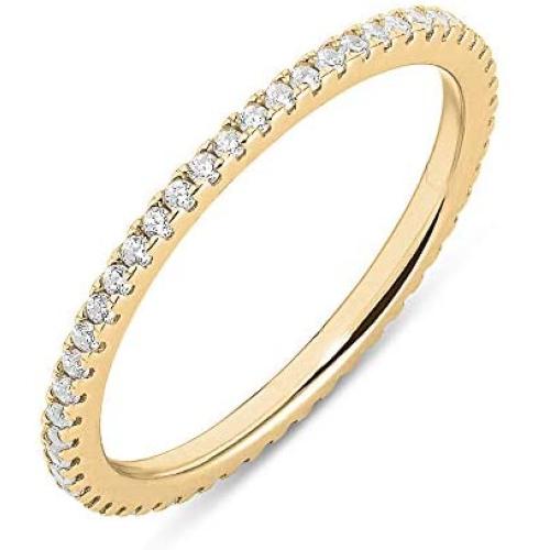 Highstreet .925 Sterling Silver or 14K Gold Plated Tarnish Resistant Stackable Extreme Comfort Rings | Hypoallergenic, and Worry-Free wear
