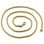 Hip Hop Width 3MM Rope Chain Necklace Fashion Gold Metal Twist Rope Chain Link Necklaces for Women Men Gifts Jewelry