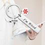 BEKECH Pacemaker Keychain Medical Alert Emergency Medical Technician Gift Heart Patient Medical Jewelry Keyring Gift
