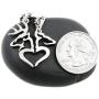 NameCoins Buck and Doe Heart Couples Necklaces, Hunting Jewelry, Split Heart, Hand Cut Coin