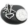 NameCoins Buck and Doe Heart Couples Necklaces, Hunting Jewelry, Split Heart, Hand Cut Coin