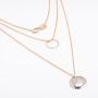 FXmimior 3 Tier Vintage Coin Lucky 8 Eight Ring Pendant Circle Choker Layered Bar Party Wedding Necklace Jewelry For Women
