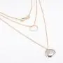 FXmimior 3 Tier Vintage Coin Lucky 8 Eight Ring Pendant Circle Choker Layered Bar Party Wedding Necklace Jewelry For Women