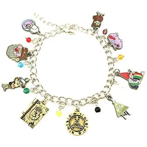 Universe of Fandoms Anime Cosplay Jewelry Cartoons Gravity Fals Charm Bracelet Gifts for Women Universe of Fandoms Anime Cosplay Jewelry Cartoons Gravity Fals Charm Bracelet Gifts for Women