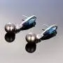 Kemstone Silver Plated Diamond and Pearl Dangle Earrings Kemstone Silver Plated Diamond and Pearl Dangle Earrings
