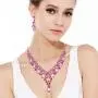 EVER FAITH Womens Rhinestone Crystal Elegant Bridal Wedding Floral Vine Teardrop Necklace Earrings Set EVER FAITH Womens Rhinestone Crystal Elegant Bridal Wedding Floral Vine Teardrop Necklace Earrings Set