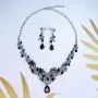 Mlouye Wedding Necklace Sets Earrings Teardrop Leaf Ribbon Vine Statement Jewelry Set Mlouye Wedding Necklace Sets Earrings Teardrop Leaf Ribbon Vine Statement Jewelry Set