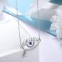 Protective Evil Eye Jewelry Gift 925 Sterling Silver Blule Evil Eye Ring/Earrings/Bracelet/Necklace/Magen David with Evil Eye Necklace New Year Valentine Gift for Women Girls