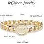 YeGieonr Gold Smiley Face Ring Happy Face Ring with Cute Chain Link Good Luck Stackable Rings for Women YeGieonr Gold Smiley Face Ring Happy Face Ring with Cute Chain Link Good Luck Stackable Rings for Women