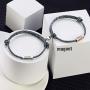 Personalized Magnetic Couple Bracelets,Braided Bracelet with Magnetic Charm for Couple Gift Jewelry 2pcs
