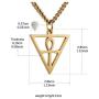 HZMAN Men Women Coptic Ankh Cross Necklace Polished Pyramid Stainless Steel Egyptian Jewelry Length 22+2 Inch