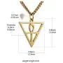 HZMAN Men Women Coptic Ankh Cross Necklace Polished Pyramid Stainless Steel Egyptian Jewelry Length 22+2 Inch