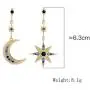 Gmillions Exaggerated Luxury Sun Moon Stars Drop Earrings Rhinestone Earrings for Women Jewelry Vintage Statement Earrings