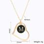 OMAIGAR A-Z 26 Initial Necklaces for Women, 16K Gold Plated Name Personalized Necklace with Dainty Love Heart, Ideal Jewelry Toys Gift for Teen Girls or Daily Wear