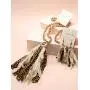 Miracle Collection Boho Handmade Knotted Glass with Leopard Fringe Statement Tassel Vintage Long Necklace Miracle Collection Boho Handmade Knotted Glass with Leopard Fringe Statement Tassel Vintage Long Necklace